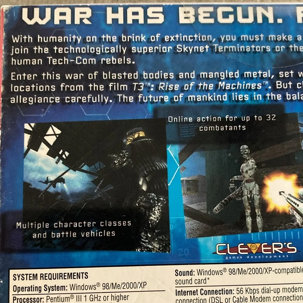 Atari Terminator 3 War of the Machines CD-Rom Game